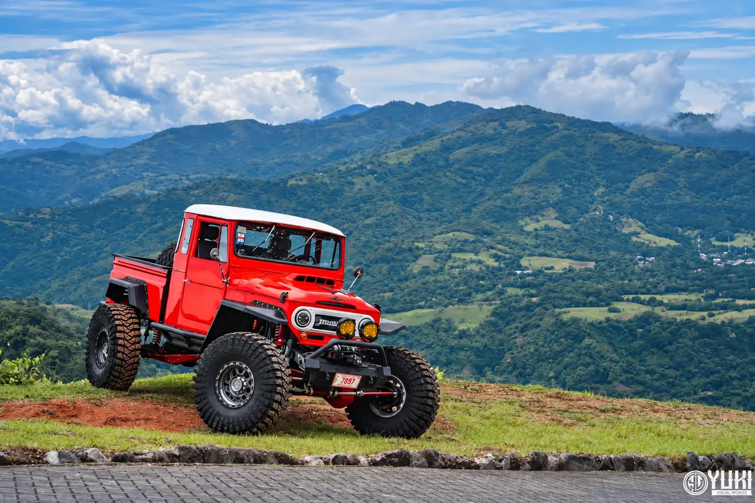 Off-road build out on the hill — photo from the Felege Garage workshop